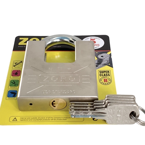 Ổ khóa chống cắt ZORO size đại 7 phân chìa muỗng càng chống cắt - khóa cửa chống trộm cắt khóa bấm công nghệ mỹ