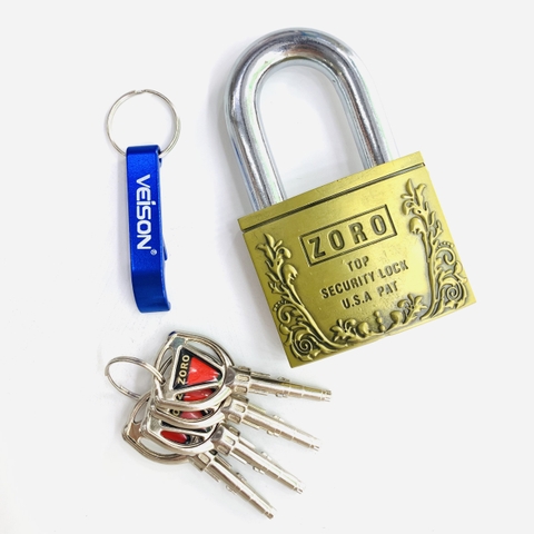 Ổ khoá ZORO bông chìa tròn càng ngắn thép hardened không gỉ