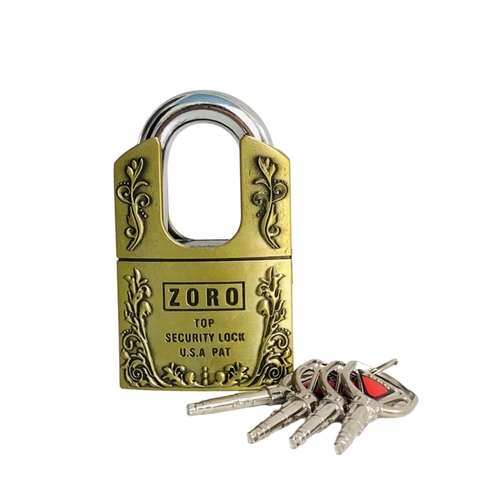 Ổ khóa chống cắt ZORO bông lúa chìa tròn cao cấp - khóa ngoài trời chống gỉ