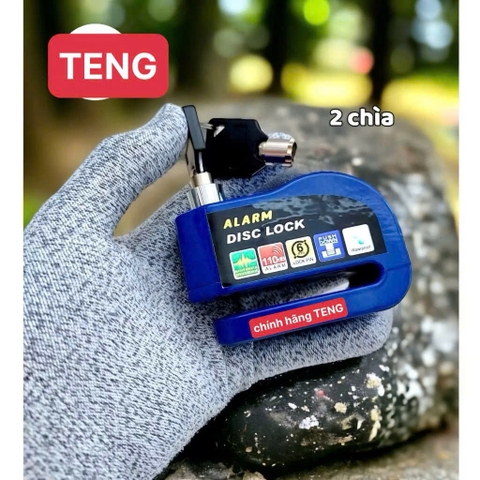 ổ khóa đĩa xe máy báo động chống trộm chính hãng TENG màu xanh
