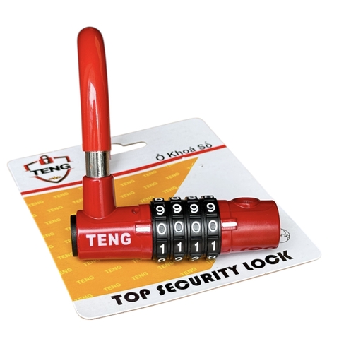 ổ khóa số chữ U TENG, màu đỏ