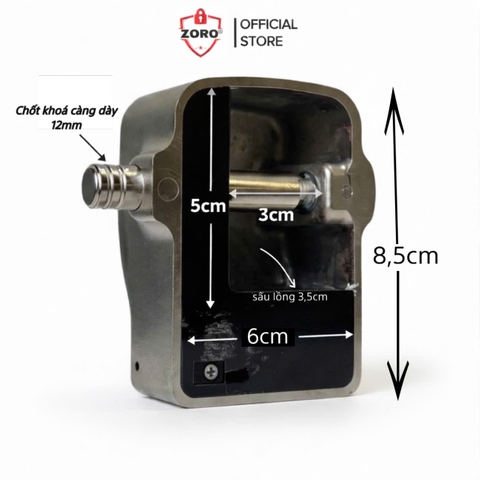 ổ khóa chụp số ZORO,màu đen,mẫu mới 2026