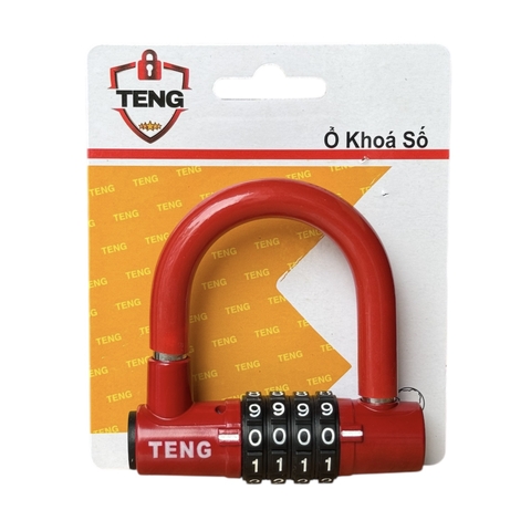 ổ khóa số chữ U TENG, màu đỏ