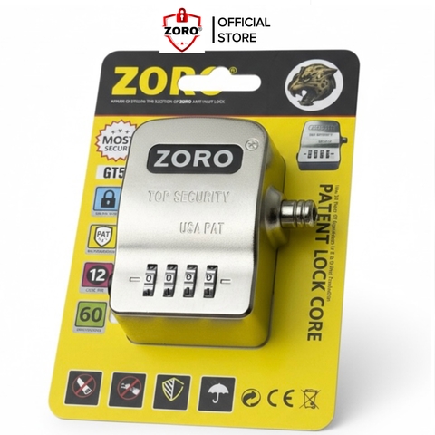 ổ khóa chụp số ZORO màu trắng,mẫu mới 2026