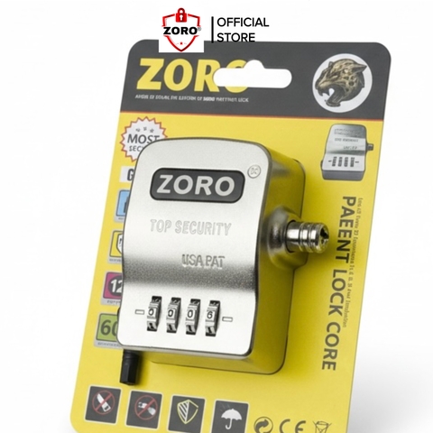 ổ khóa chụp số ZORO màu trắng,mẫu mới 2026