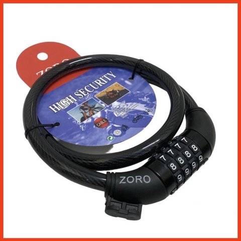 Ổ khóa dây mật mã ZORO 85cm không dùng chìa tiện lợi khóa xe máy, xe đạp