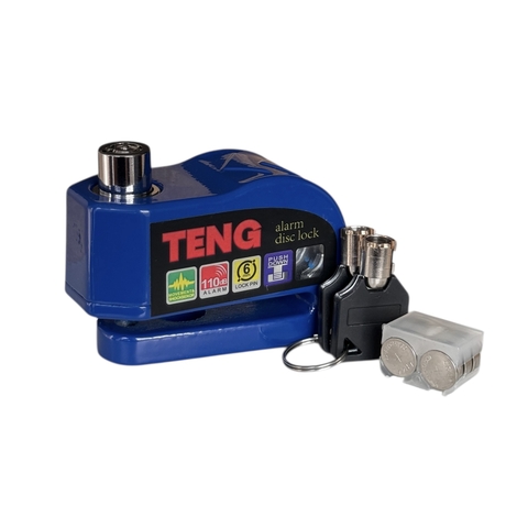 ổ khóa đĩa xe máy báo động chống trộm chính hãng TENG màu xanh