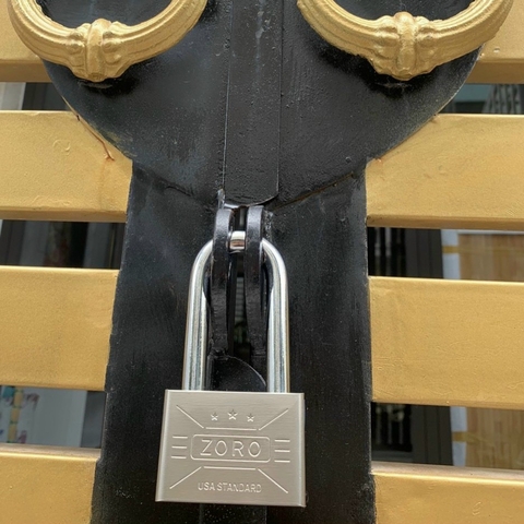 Ổ khóa ZORO 6 phân càng dài,chìa muỗng - khóa bấm không cần chìa