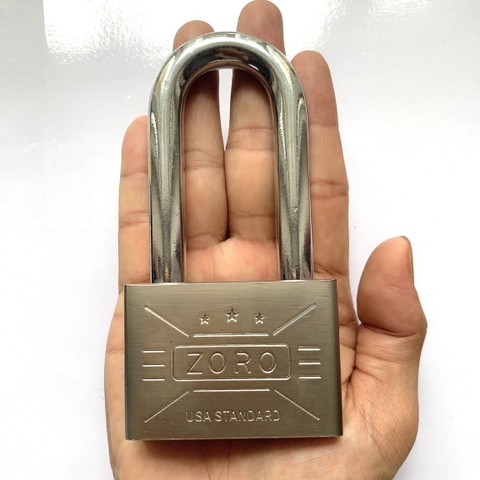 Ổ khóa ZORO 5 phân càng dài,chìa muỗng - bấm khóa không cần chìa