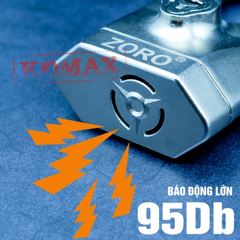 Ổ khóa báo động chống trộm ZORO,7 phân,chìa xe hơi,màu trắng