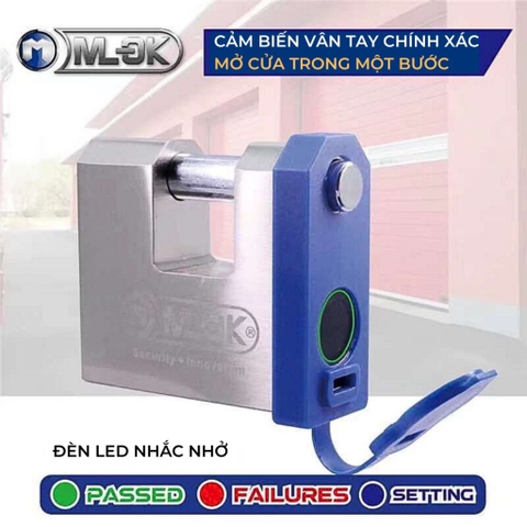 Ổ khóa vân tay cầu ngang chống cắt chịu lực MLOCK SPL703