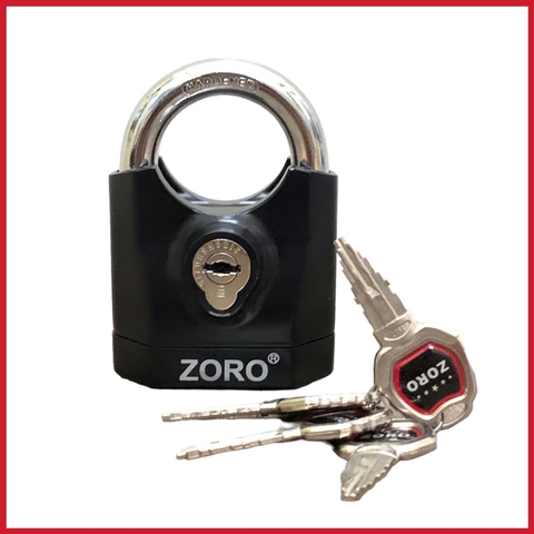 ổ khóa báo động ZORO,7 phân,chìa xe hơi, màu đen,mẫu mới 2025