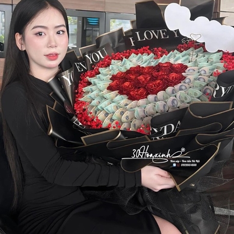 Hoa tiền 100 tờ tiền 500k