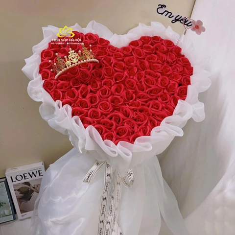 Bó hoa sáp thơm hình trái tim
