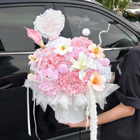 Hoa Lụa Cẩm Tú Cầu Màu Hồng Dáng Tròn – Vẻ Đẹp Nhẹ Nhàng