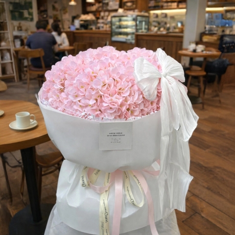 Cẩm Tú Cầu Lụa Màu Hồng Pastel