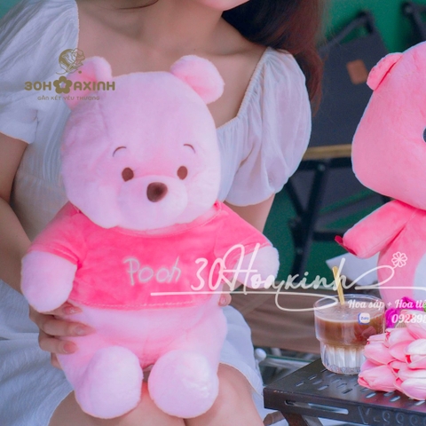 Gấu bông Pooh màu hồng dễ thương