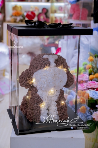 Gấu Hoa Hồng Cún Con Dễ Thương