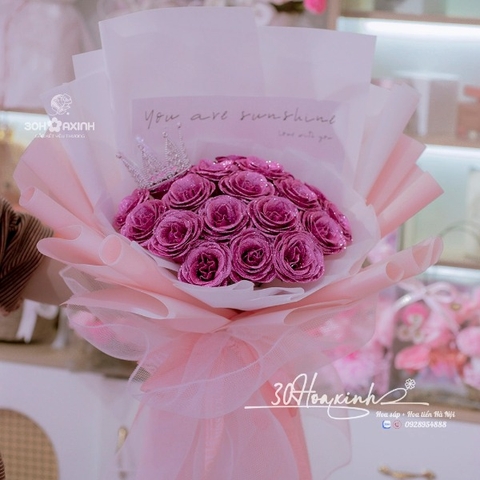 Hoa Nhũ Lấp Lánh Màu Tím Hồng Đẹp