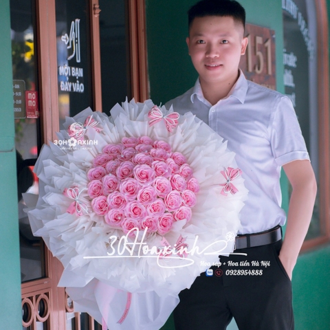 Hoa sáp thơm Ecuador màu hồng dáng công chúa