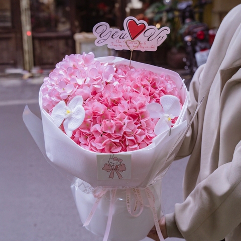 Cẩm Tú Cầu Lụa Màu Hồng