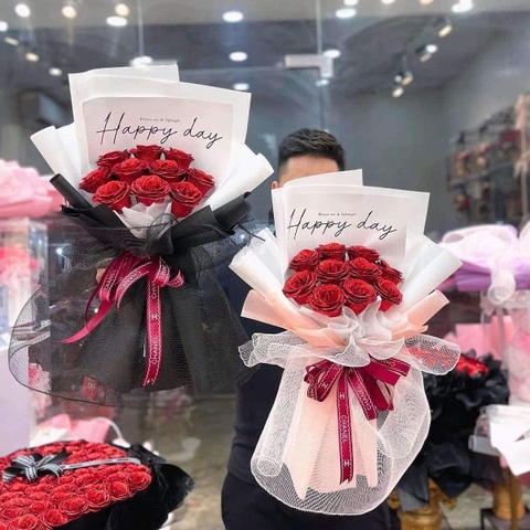 Bó Nhũ 10 bông Dáng Đứng