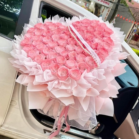 Hoa Nhũ Trái Tim Màu Hồng Galaxy Lãng Mạn