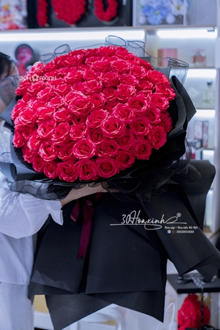 Bó Hoa Hồng Sáp Bông To Lãng Mạn