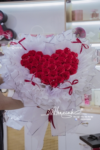 Hoa Hồng Sáp Ecuador Trái Tim Màu Đỏ Ngọt Ngào