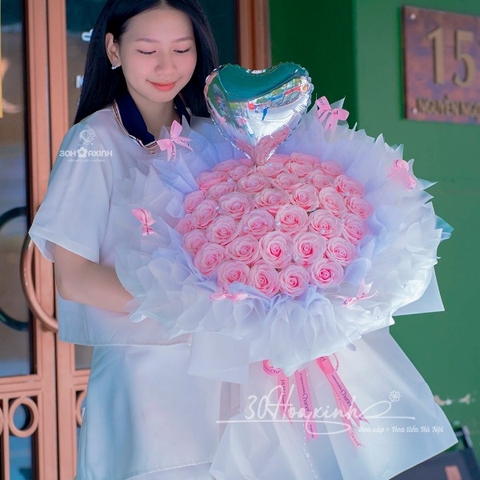 Hoa sáp màu hồng Ecuador cánh tim mùi thơm ngọt