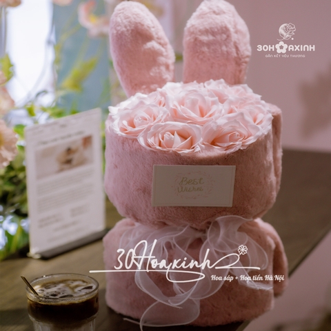 Bó hoa sáp tai thỏ SIZE TO tặng túi