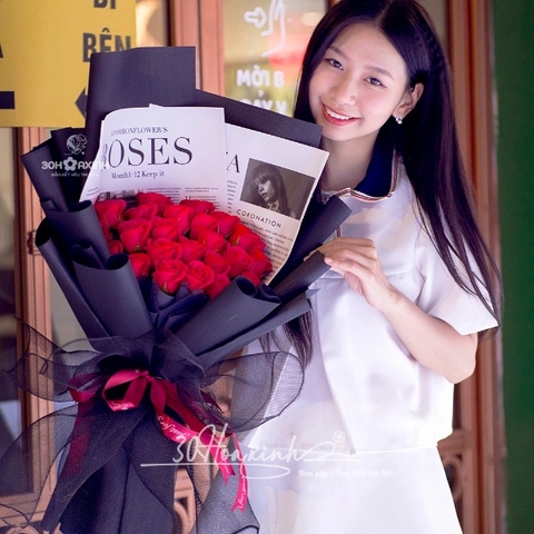 Bó Hoa sáp thơm màu đỏ