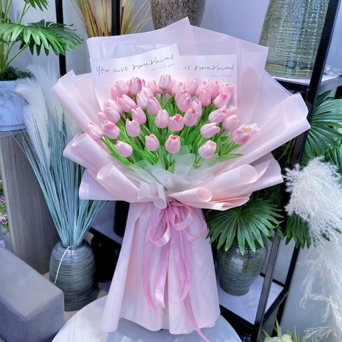 Hoa sáp Tulip màu hồng