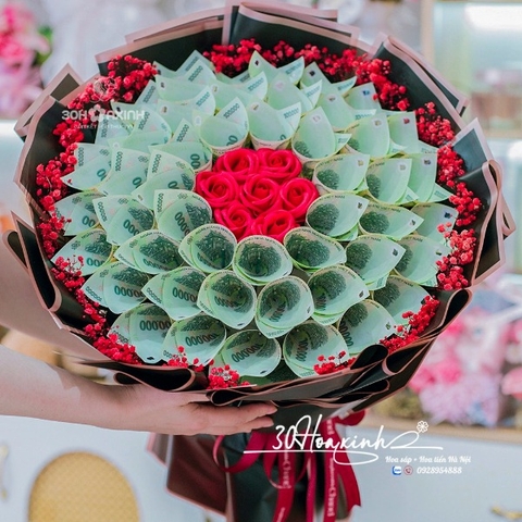 Hoa Tiền 100k Thể Hiện Sự Yêu Thương Trân Trọng