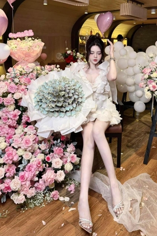 Bó Hoa Tiền 60 Tờ 500k Đẳng Cấp