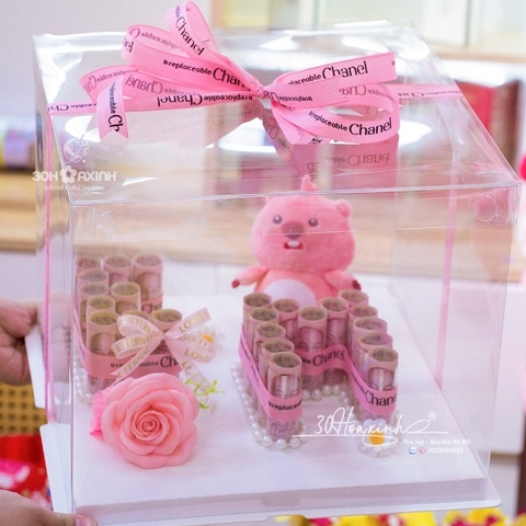 Hộp Hoa Tiền Chữ EM, Chữ Cái Theo Yêu Cầu