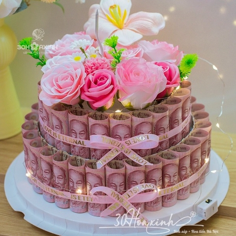 Hộp bánh sinh nhật bằng tiền 50k