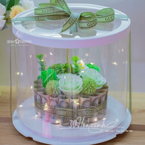 Hộp bánh sinh nhật bằng tiền 100k lưu giữ kỷ niệm