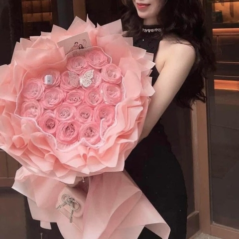 Hoa Nhũ Trái Tim Màu Hồng - Lãng Mạn