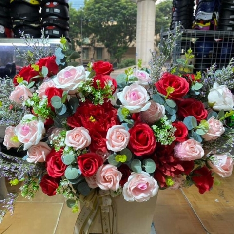 Lãng hoa hồng chúc mừng hồng phát