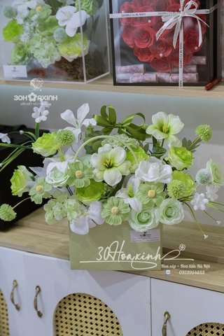 Lãng Hoa Sáp Màu Xanh Lá - May Mắn