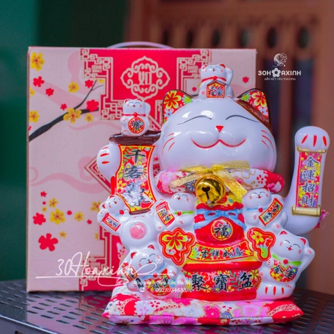 Mèo thần tài vẫy tay, mèo phú quý Size to