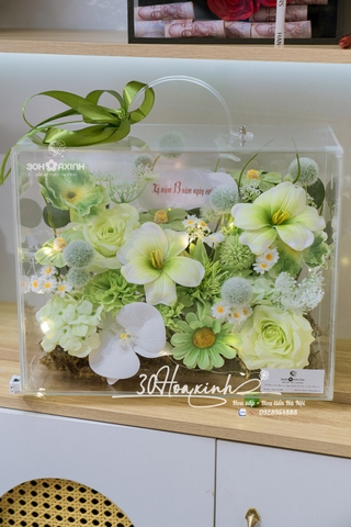 Vali MiKa Hoa Sáp Màu Xanh Lá