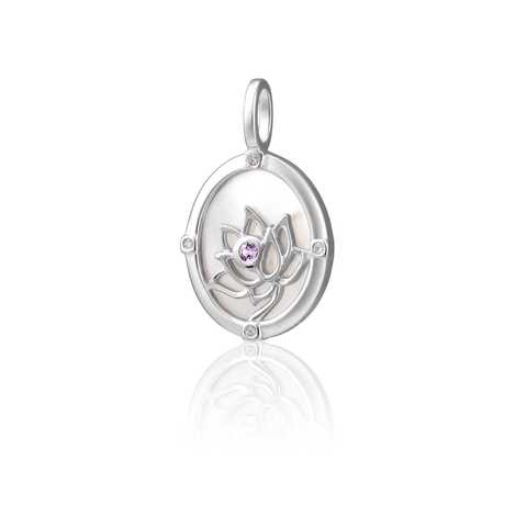 Charm Hoa Sen Cao Quý - Bạc