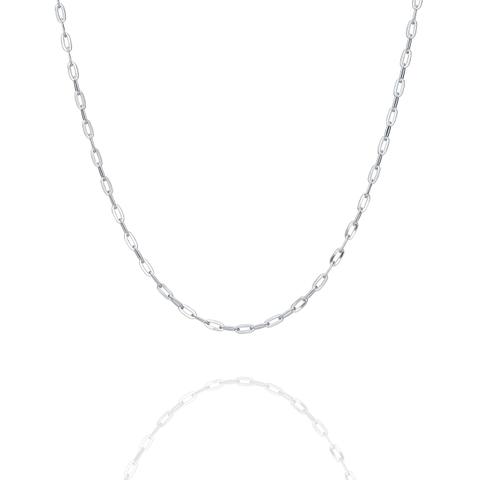 Dây chuyền - Trơn 16 - Màu bạc (Paperclip Chain)