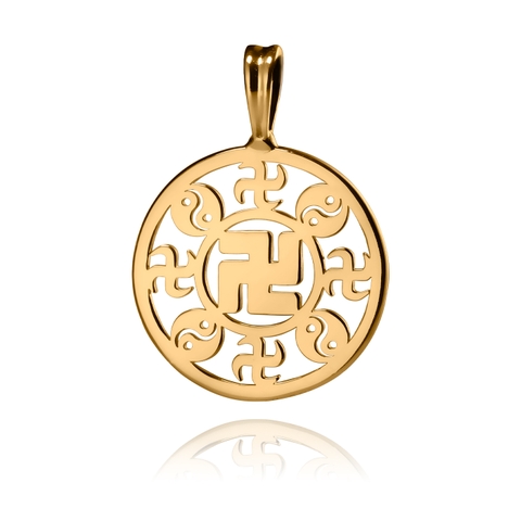 Mặt dây chuyền hình tròn (Wan Pendant 24kt yellow gold 25mm)