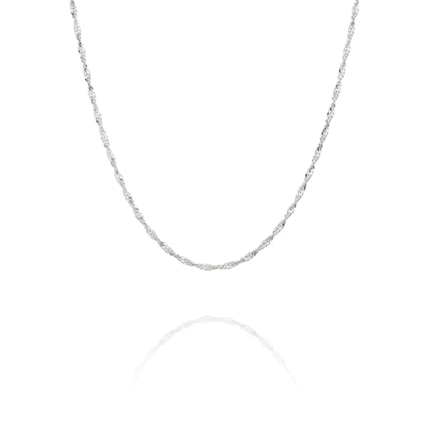 Dây chuyền - Trơn 18 (Singapore Chain)- Màu bạc