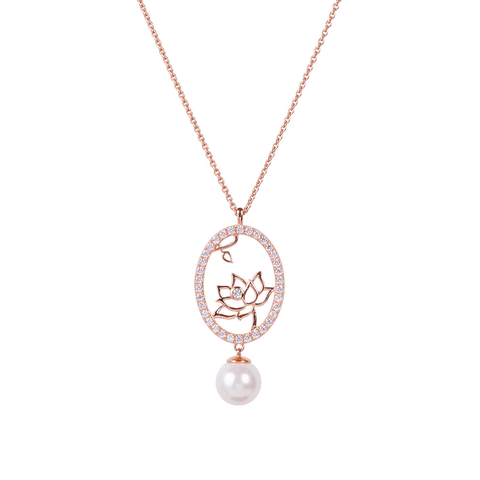 Dây chuyền - Màu vàng hồng (Lotus Fairies Oval)