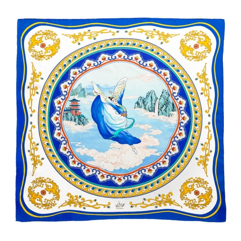 Khăn lụa vuông 90 (Phoenix of the Sapphire World)