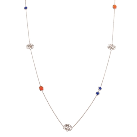 Dây chuyền dài - Mẫu đơn màu Bạc 89cm - 35